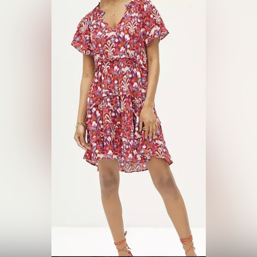 By Anthropologie Robin Tiered Mini Dress size xs